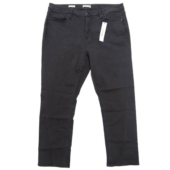 Vigoss Black High Rise Twisted Split Leg Jeans Size 22 - Picture 1 of 13